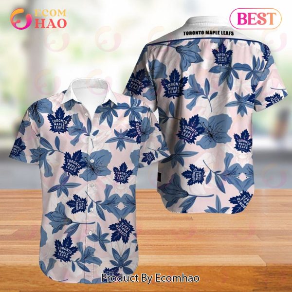 SALE NHL Toronto Maple Leafs Hawaiian Shirt Big Floral Button Up