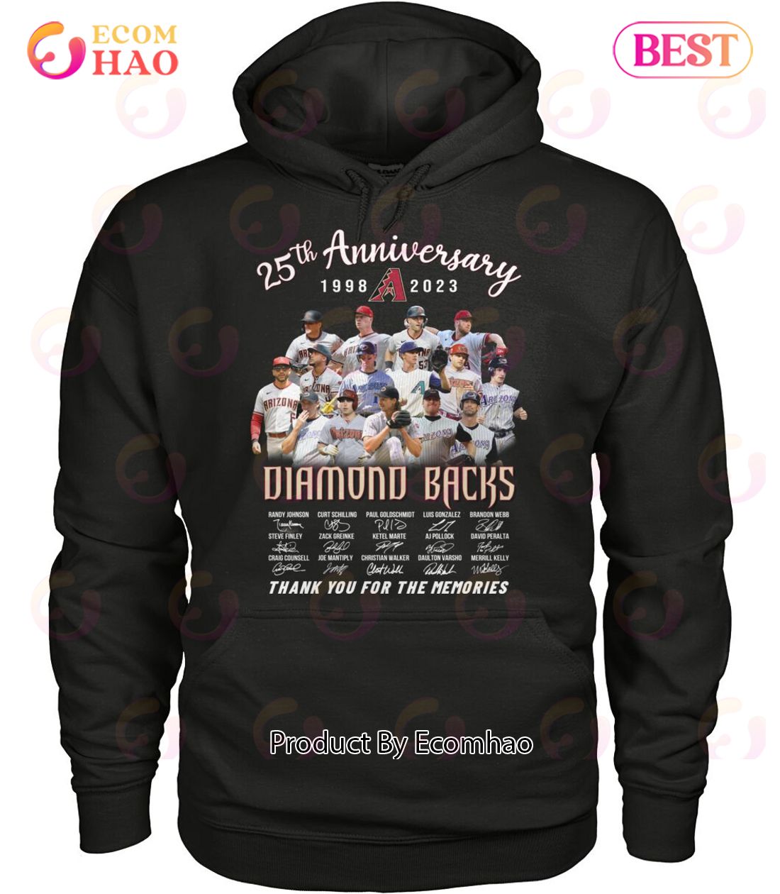 25th Anniversary 1998 – 2023 Arizona Diamondbacks Thank You For The Memories T-Shirt