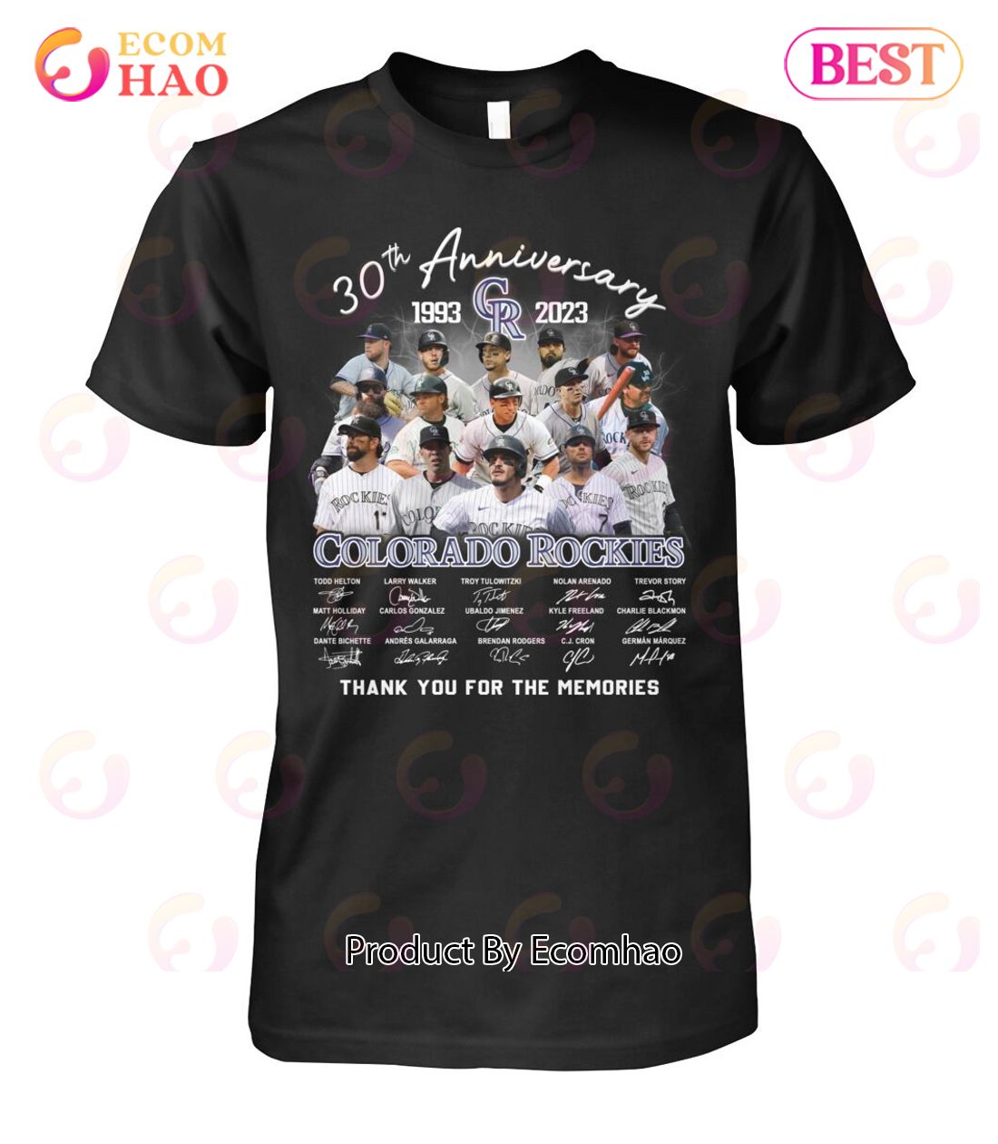 30th Anniversary 1993 – 2023 Colorado Rockies Thank You For The Memories T-Shirt