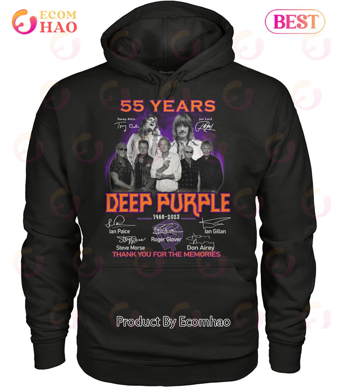 55 Years 1968 – 2023 Deep Purple Thank You For The Memories T-Shirt