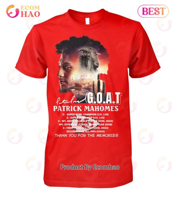 Patrick Mahomes G.O.A.T Thank You For The Memories T-Shirt