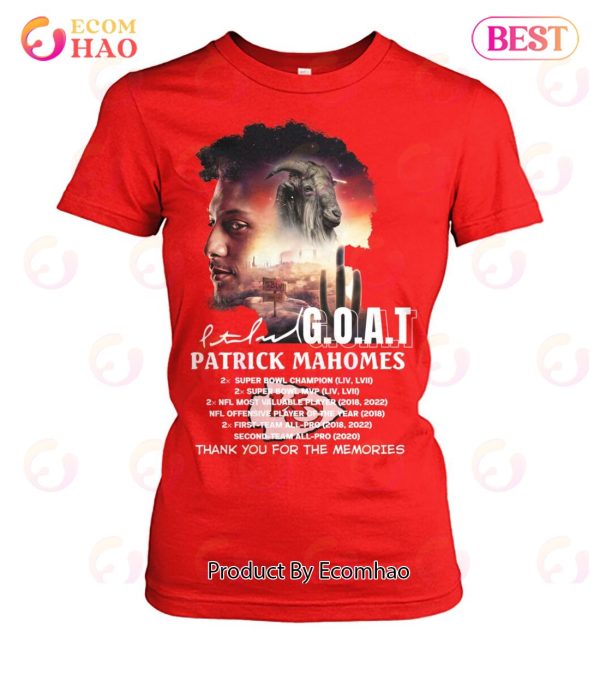 Patrick Mahomes G.O.A.T Thank You For The Memories T-Shirt
