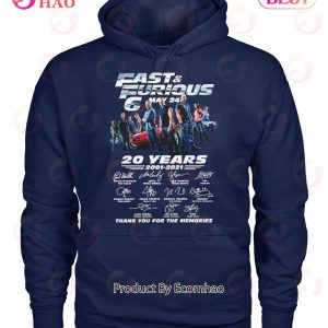 BEST Fast & Furious 20 Years 2001 – 2021 Thank You For The Memories T-Shirt