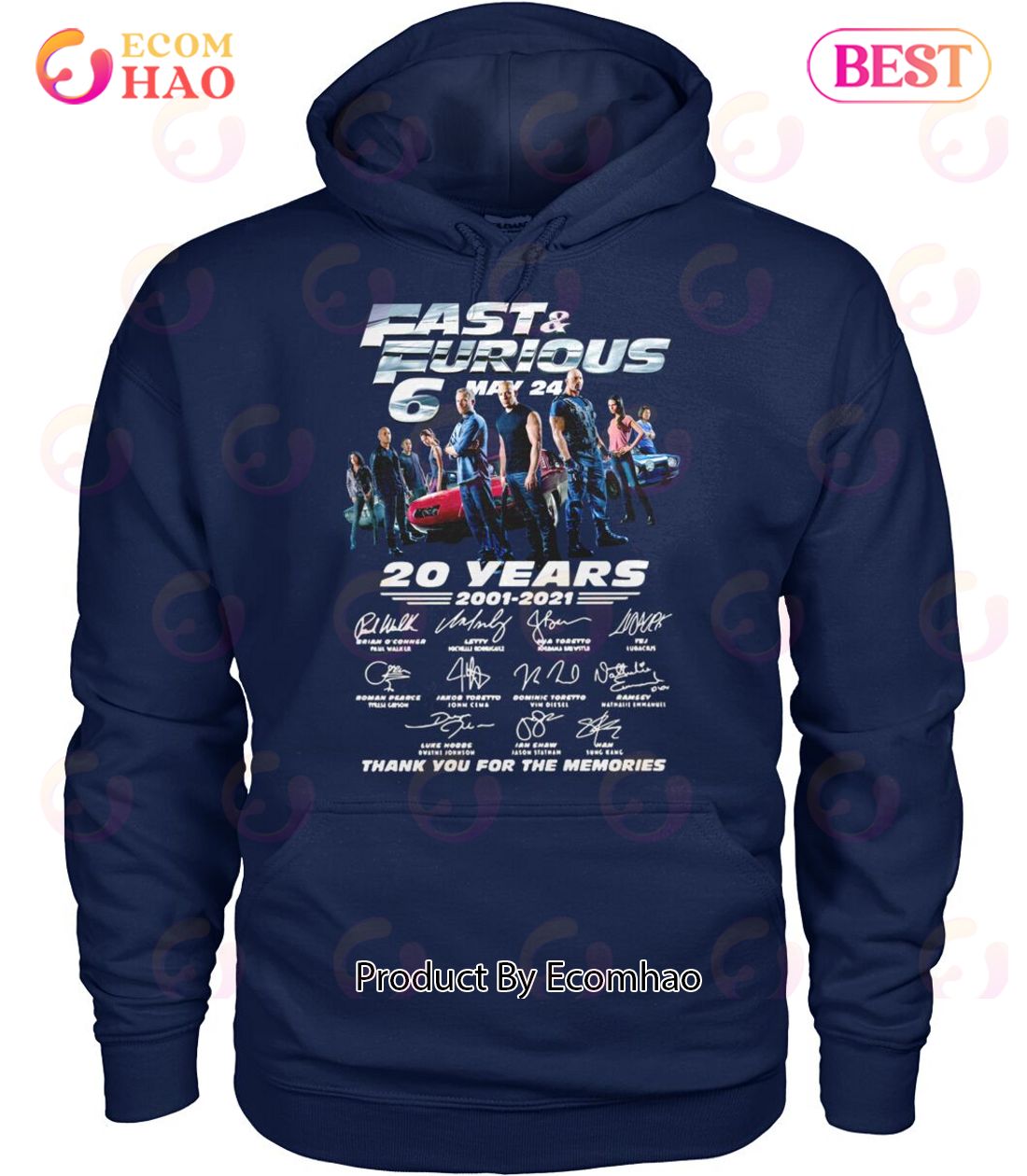 BEST Fast & Furious 20 Years 2001 – 2021 Thank You For The Memories T-Shirt