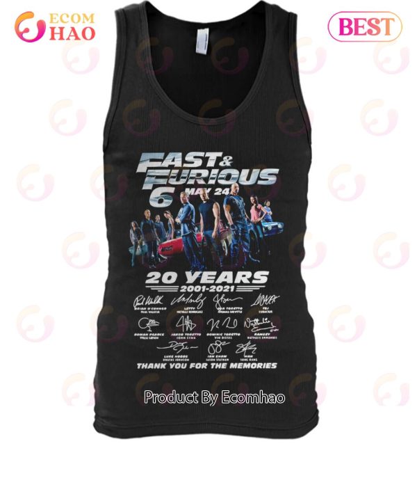 BEST Fast & Furious 20 Years 2001 – 2021 Thank You For The Memories T-Shirt