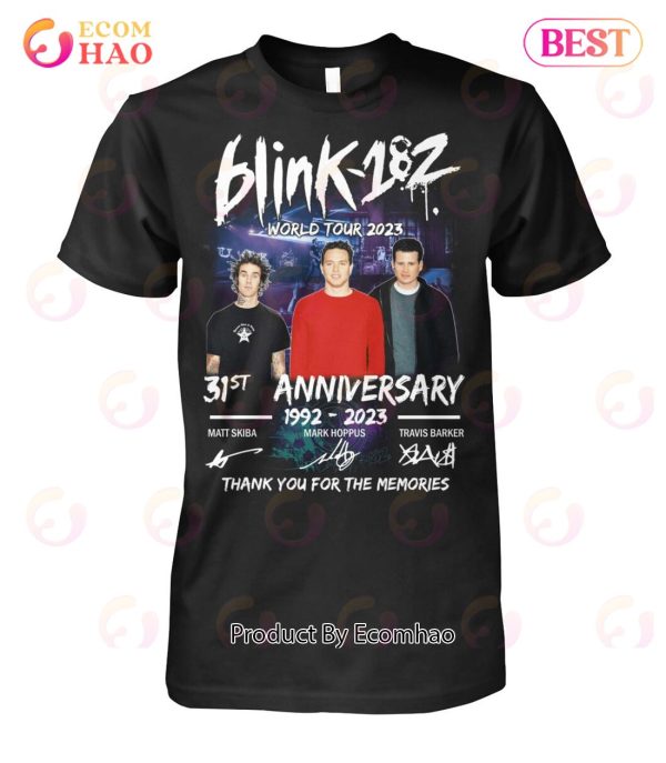 Blink-182 World Tour 2023 31st Anniversary 1992 – 2023 Thank You For The Memories T-Shirt