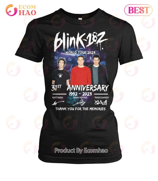 Blink-182 World Tour 2023 31st Anniversary 1992 – 2023 Thank You For The Memories T-Shirt