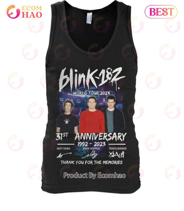 Blink-182 World Tour 2023 31st Anniversary 1992 – 2023 Thank You For The Memories T-Shirt