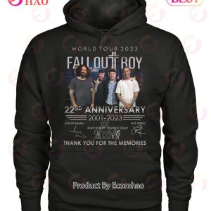 World Tour 2023 Fall Out Boy 22nd Anniversary 2001 – 2023 Thank You For The Memories T-Shirt