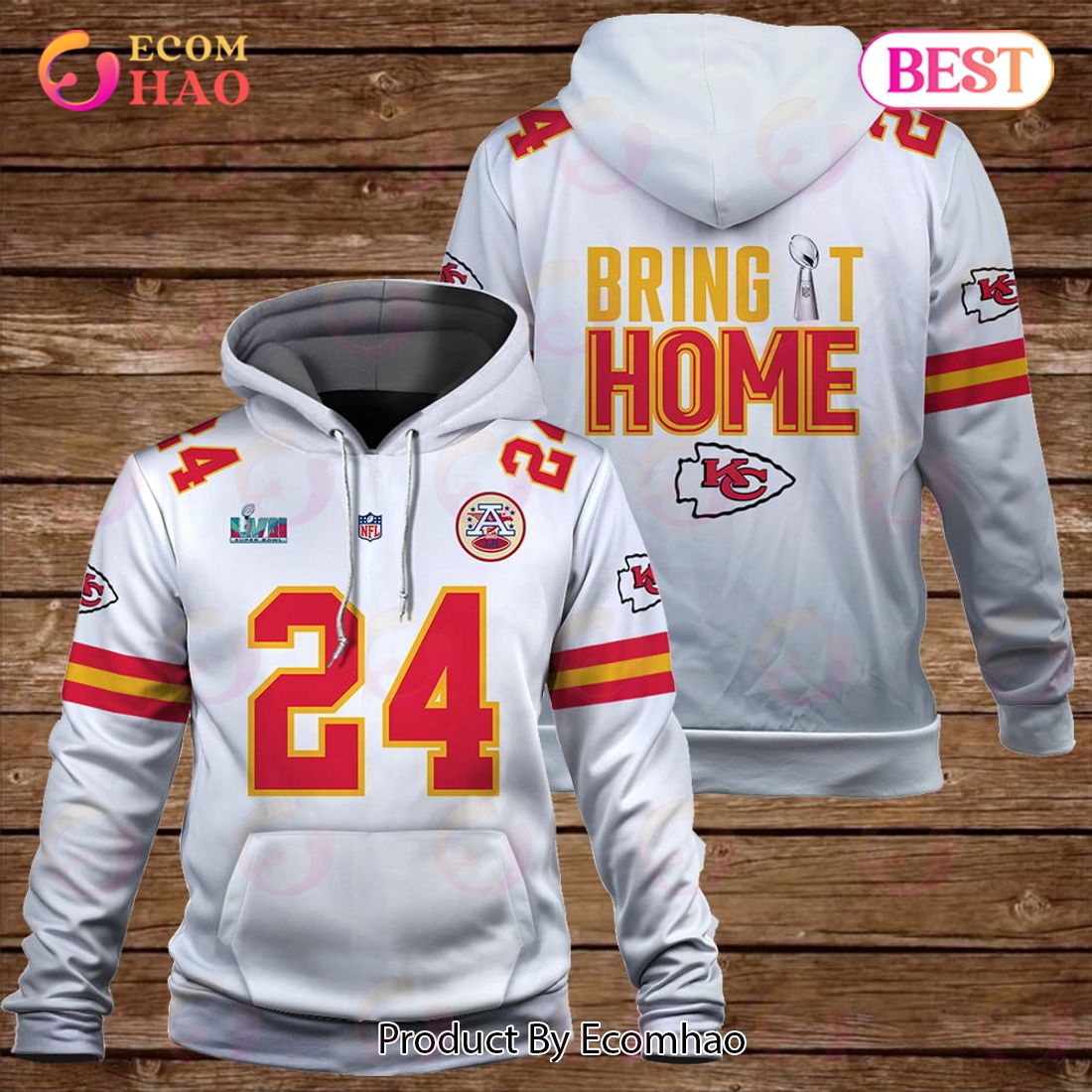 Skyy Moore Bring It Home Kansas City Chiefs Super Bowl Champion 2023 Unisex 3D Hoodie