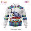 AFL Brisbane Lions Autism Awareness Personalized Name & Number 3D Hoodie
