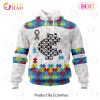 AFL Brisbane Lions Autism Awareness Personalized Name & Number 3D Hoodie