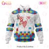 AFL St Kilda Football Club Autism Awareness Personalized Name & Number 3D Hoodie