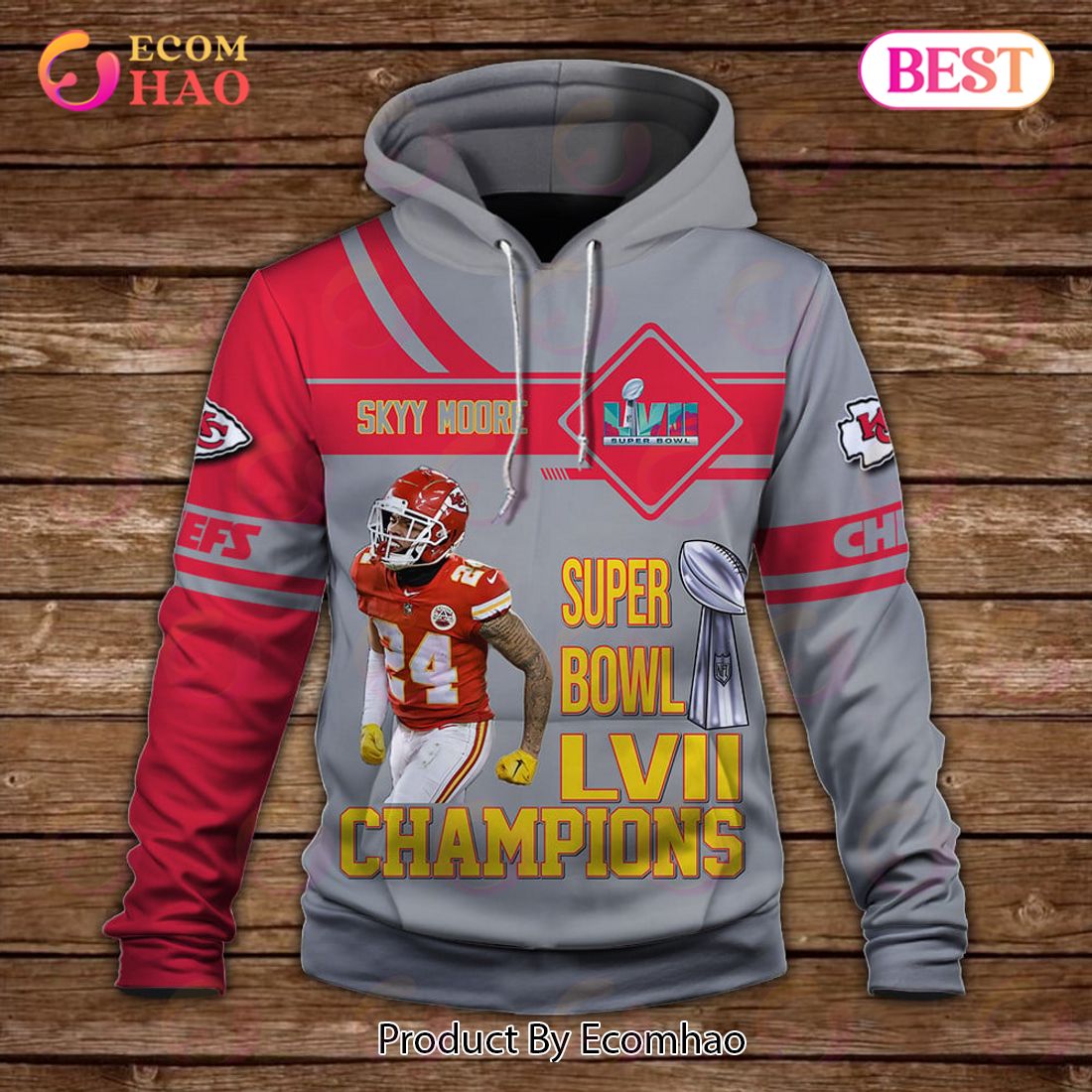 Skyy Moore Gamedays Are For The Chop Kansas City Chiefs Super Bowl Champion 2023 Unisex 3D Hoodie