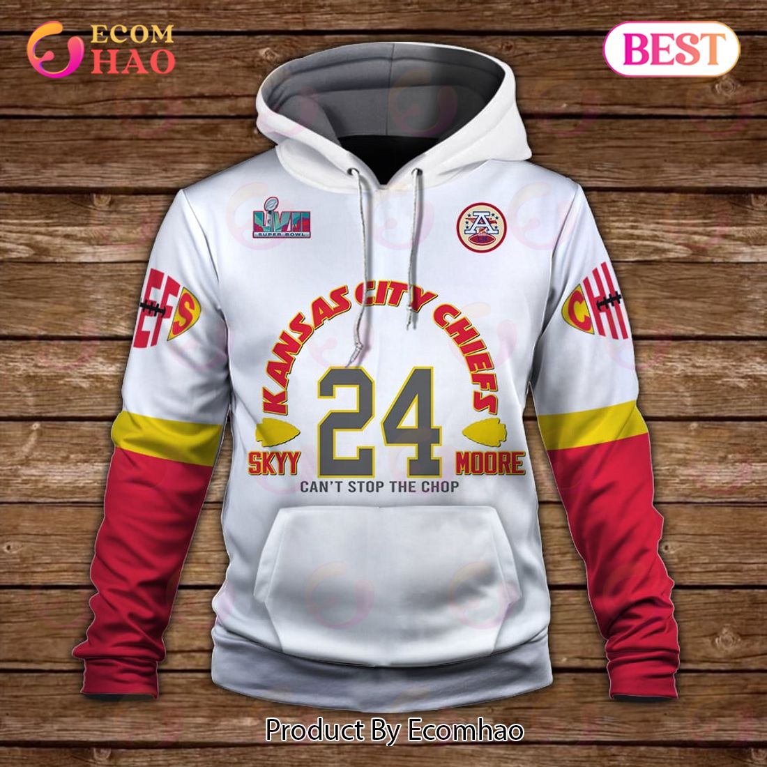 Skyy Moore Job’s Not Finished Kansas City Chiefs Super Bowl Champion 2023 Unisex 3D Hoodie