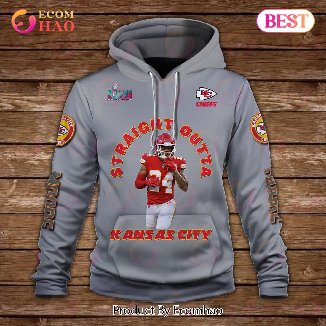 Skyy Moore Red And Gold Until I Am Dead And Cold Kansas City Chiefs Super Bowl Champion 2023 Unisex 3D Hoodie