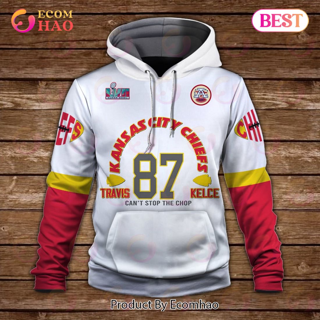 Travis Kelce Job’s Not Finished Kansas City Chiefs Super Bowl Champion 2023 Unisex 3D Hoodie