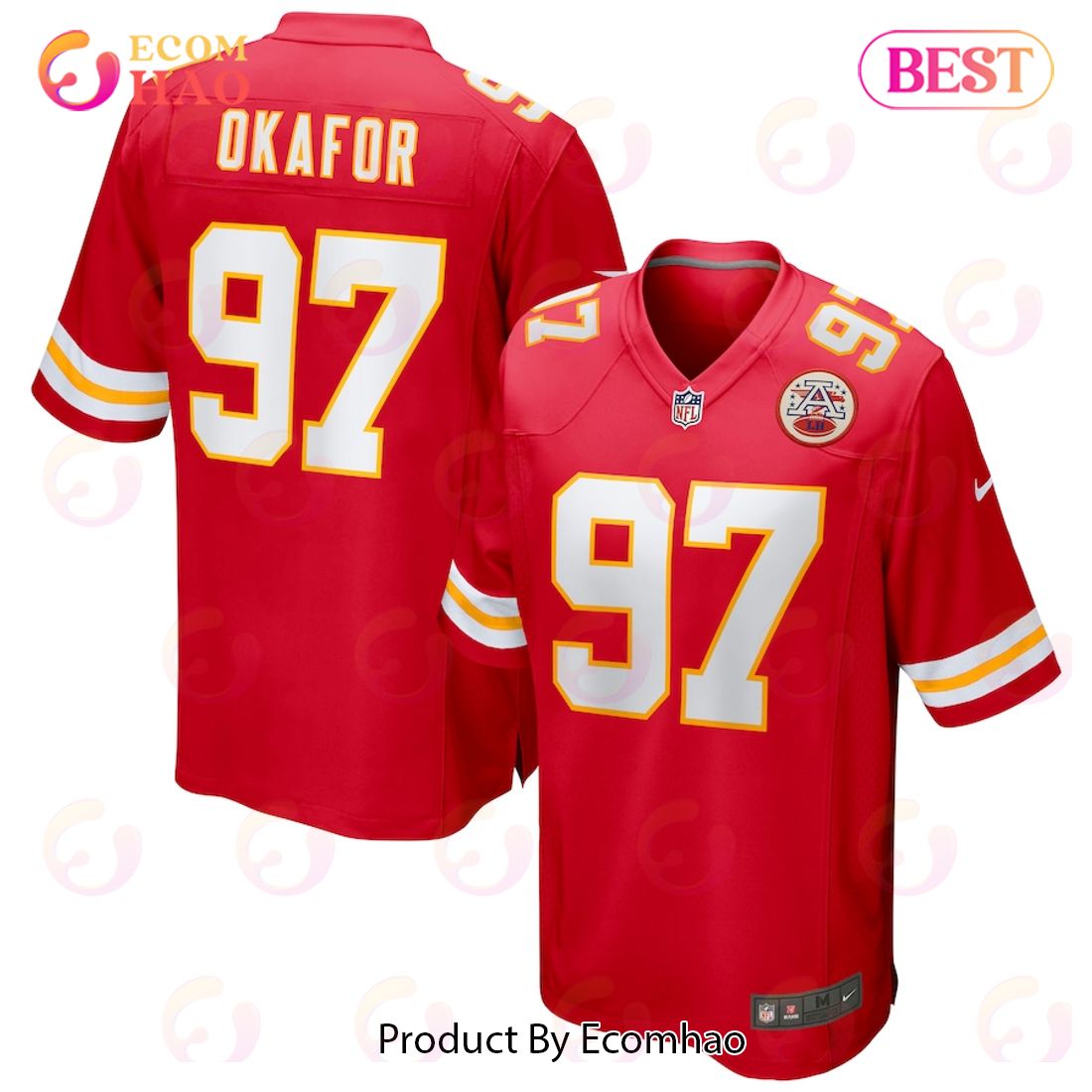 Alex Okafor Kansas City Chiefs Nike Game Jersey – Red Luxury Items