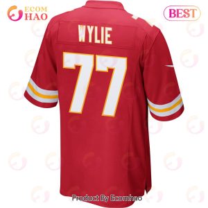 Andrew Wylie 77 Kansas City Chiefs Super Bowl LVII Champions 3 Stars Men Game Jersey – Red