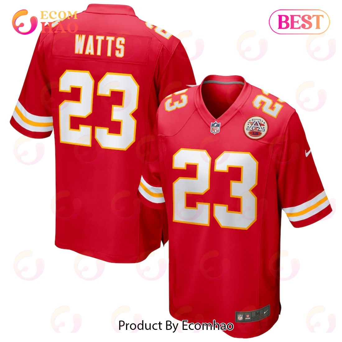 Armani Watts Kansas City Chiefs Nike Game Jersey – Red Luxury Items