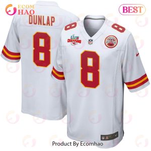 Carlos Dunlap 8 Kansas City Chiefs Super Bowl LVII Champions 3 Stars Men Game Jersey – White