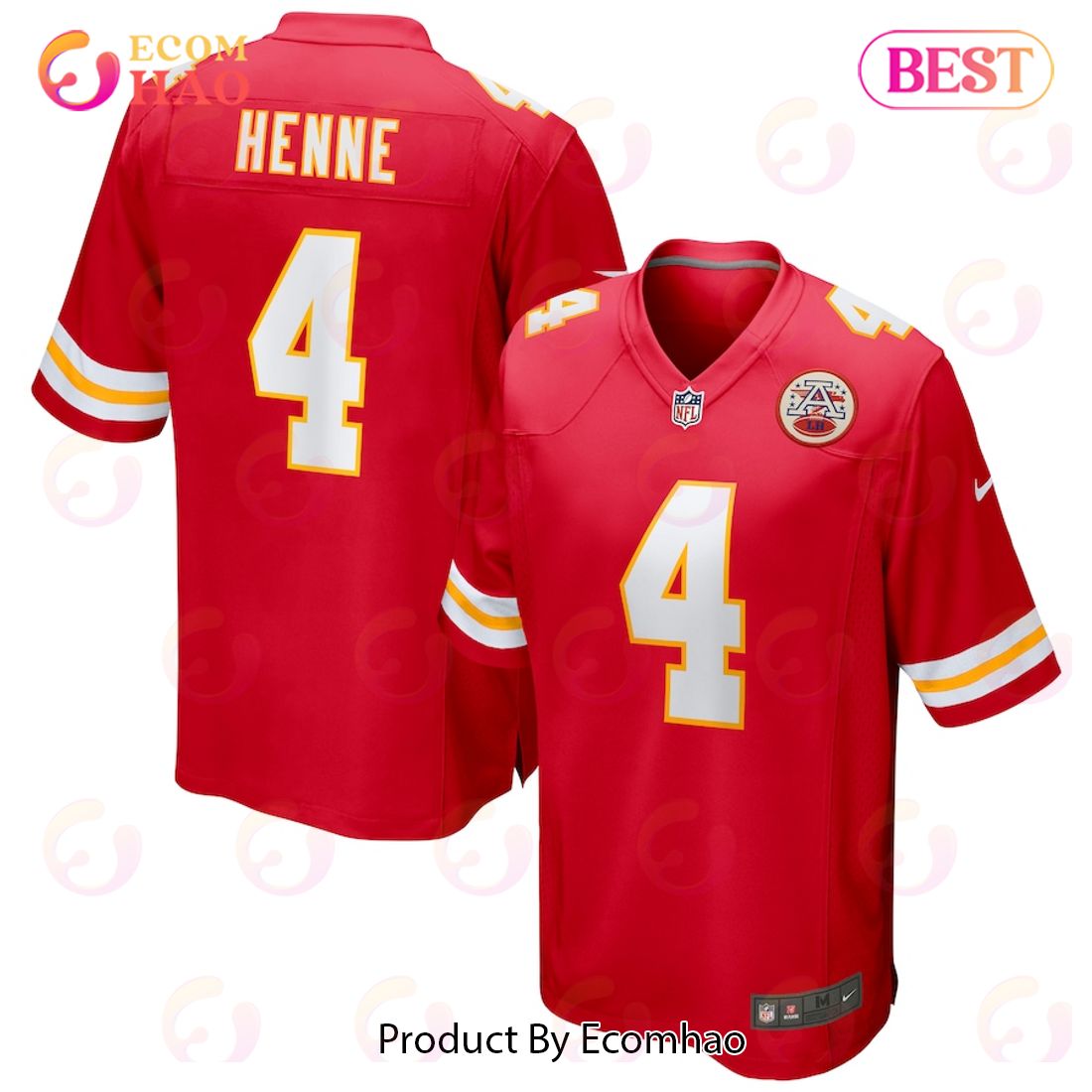 Chad Henne Kansas City Chiefs Nike Game Jersey – Red Luxury Items