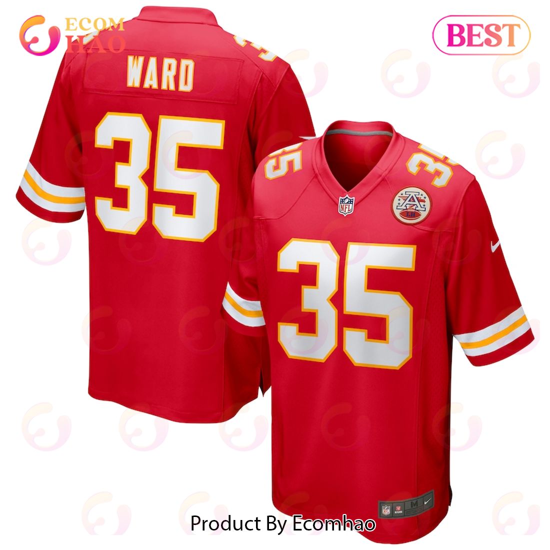 Charvarius Ward Kansas City Chiefs Nike Game Jersey – Red Luxury Items