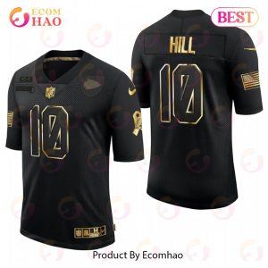 Chiefs  10 Tyreek Hill Black 2023 Salute to Service Golden Limited Jersey