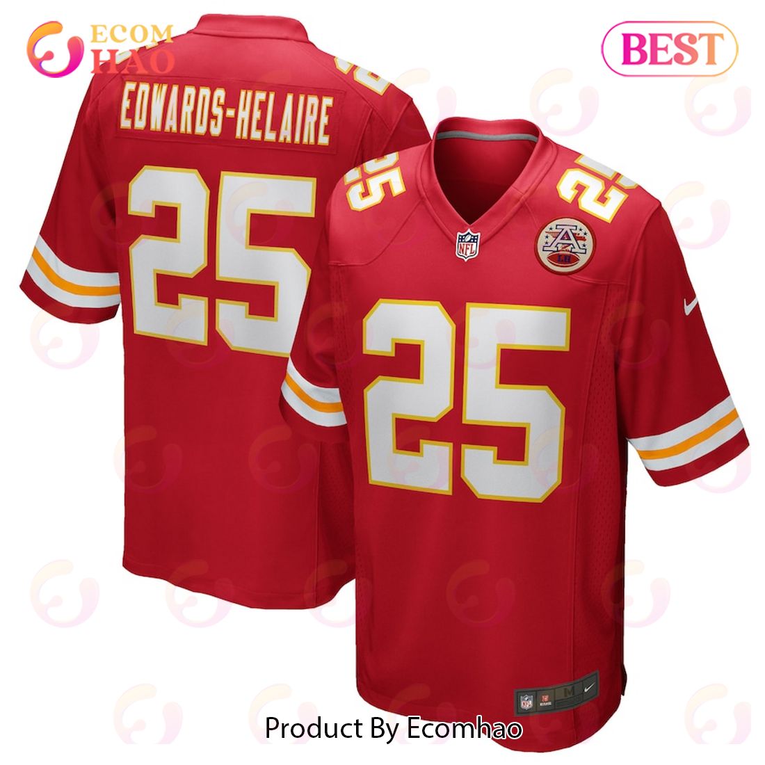 Clyde Edwards-Helaire Kansas City Chiefs Nike Game Jersey – Red Luxury Items