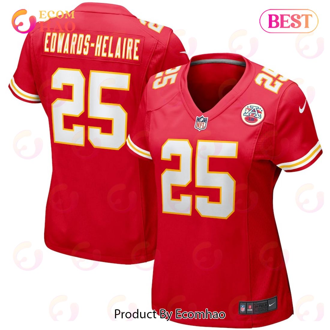 Clyde Edwards-Helaire Kansas City Chiefs Nike Women’s Player Game Team Jersey – Red Luxury Items