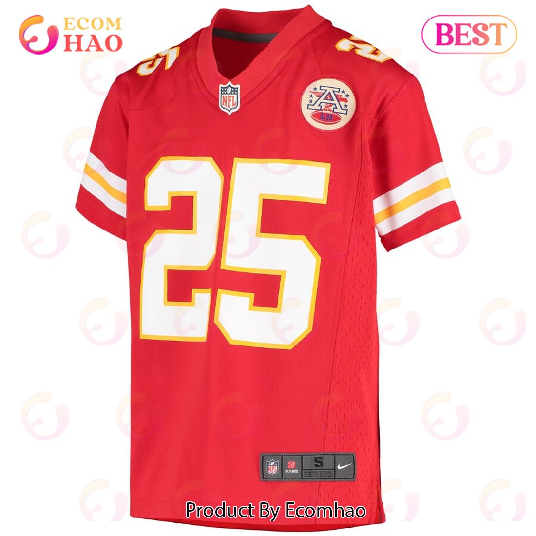 Clyde Edwards-Helaire Kansas City Chiefs Nike Youth Team Game Jersey – Red Luxury Items