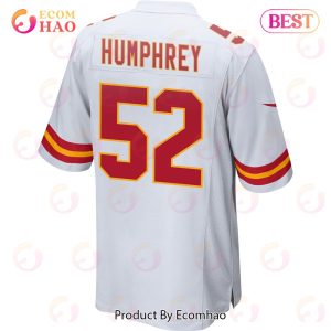 Creed Humphrey 52 Kansas City Chiefs Super Bowl LVII Champions 3 Stars Men Game Jersey – White