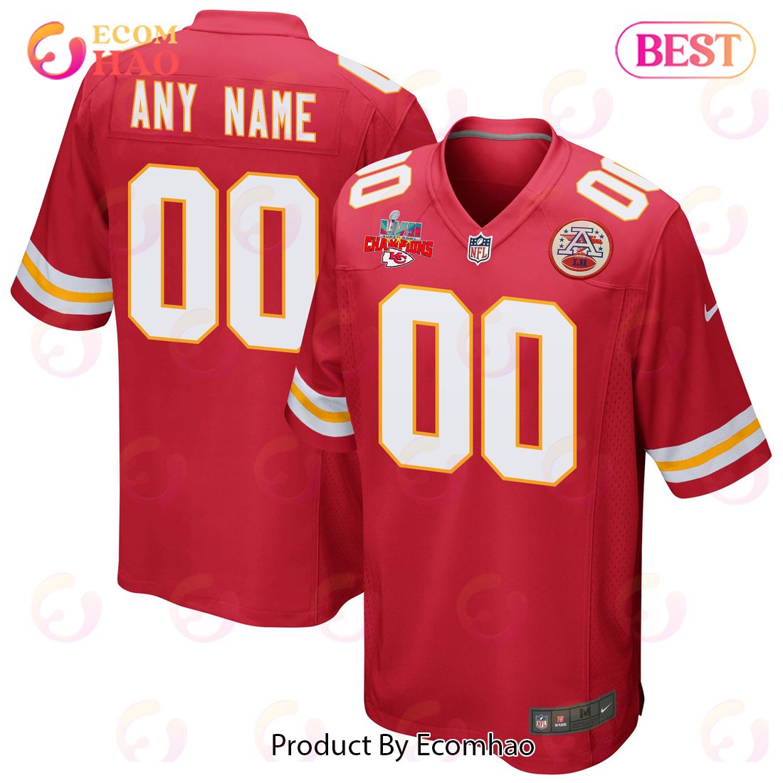 Kansas City Chiefs Home Game Jersey - Custom - Youth