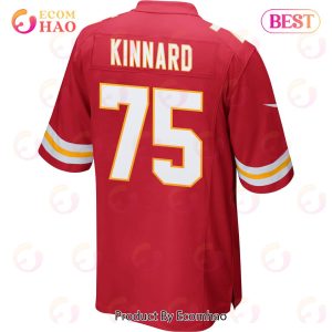 Darian Kinnard 75 Kansas City Chiefs Super Bowl LVII Champions 3 Stars Men Game Jersey – Red