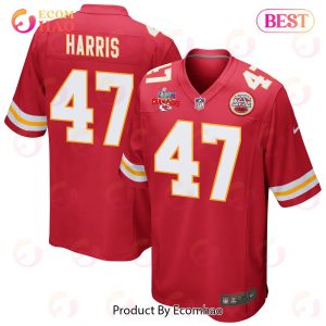 Darius Harris 47 Kansas City Chiefs Super Bowl LVII Champions 3 Stars Men Game Jersey – Red
