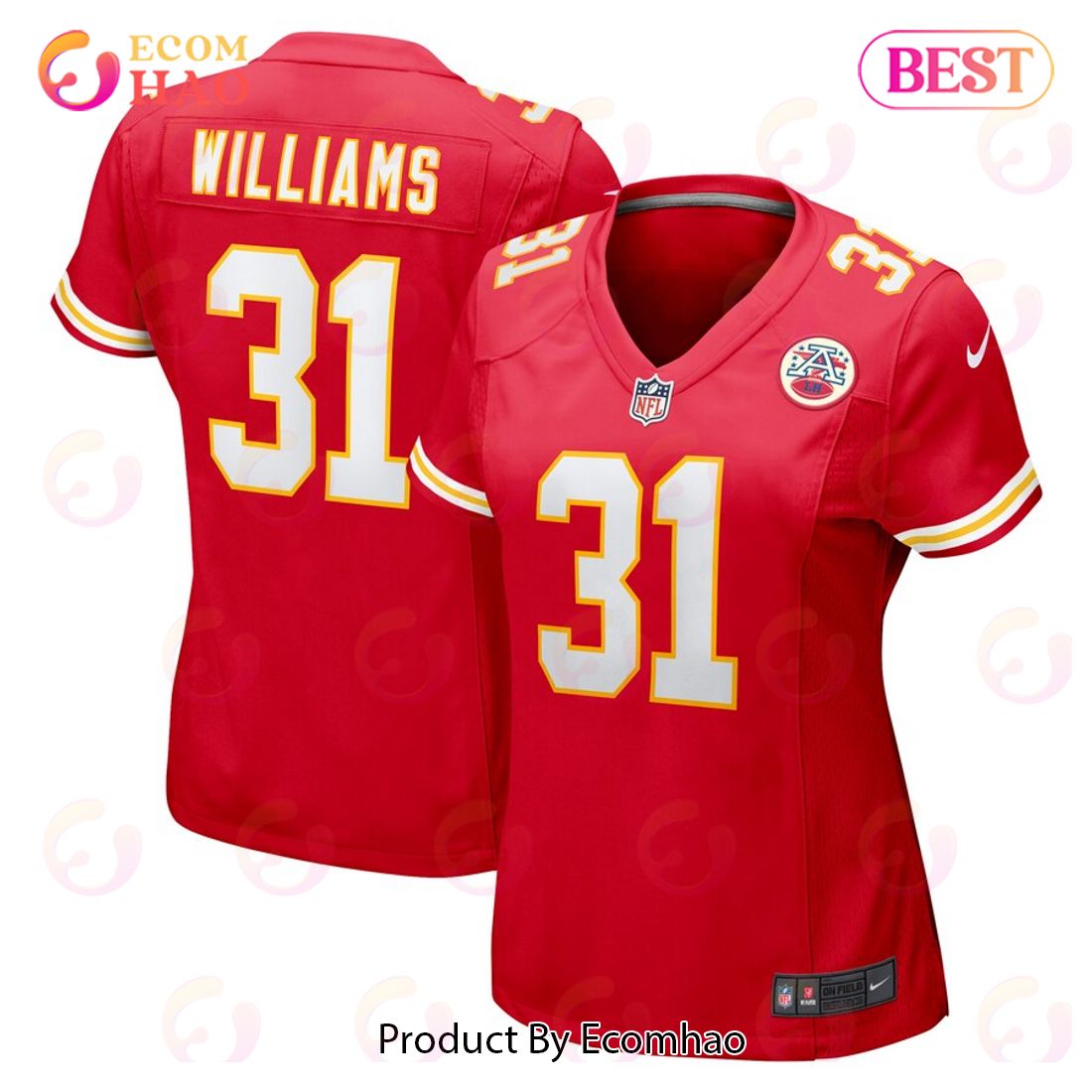 Darrel Williams Kansas City Chiefs Nike Women’s Game Jersey – Red Luxury Items