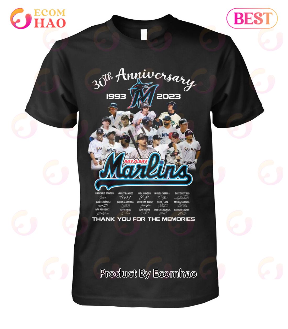 30th Anniversary 1993 – 2023 Miami Marlins Thank You For The Memories T-Shirt