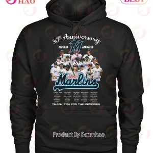 30th Anniversary 1993 – 2023 Miami Marlins Thank You For The Memories T-Shirt