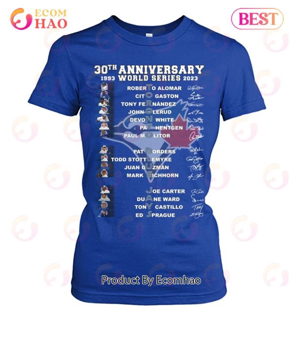30th Anniversary 1993 – 2023 World Series Toronto Blue Jays T-Shirt