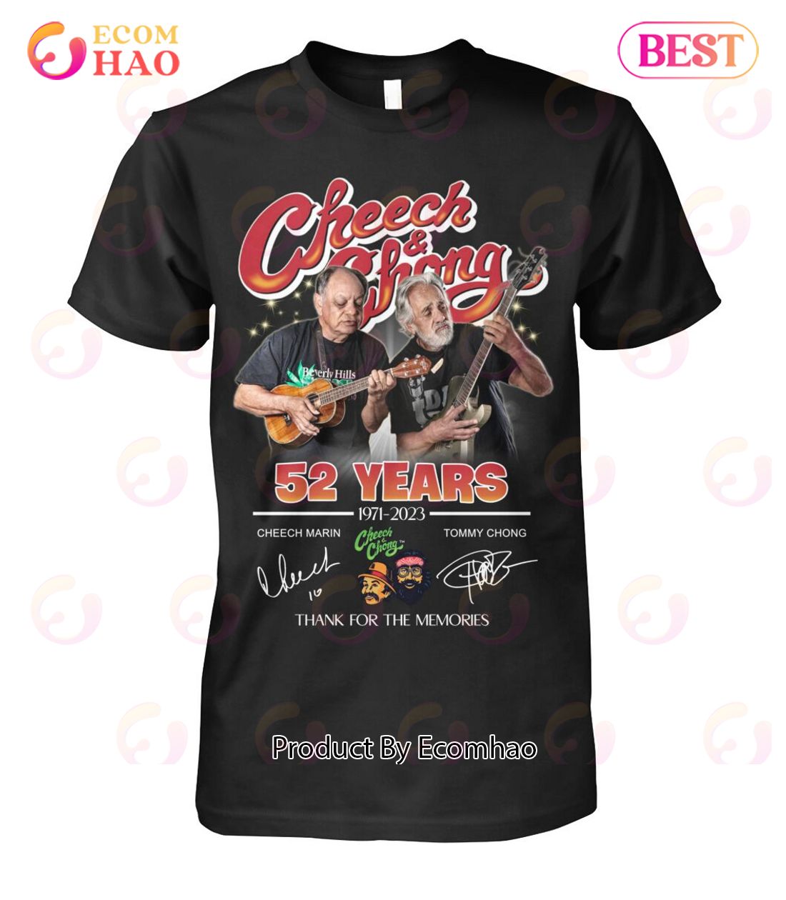 Cheech & Chong 52 Years 1971 – 2023 Thank For The Memories T-Shirt