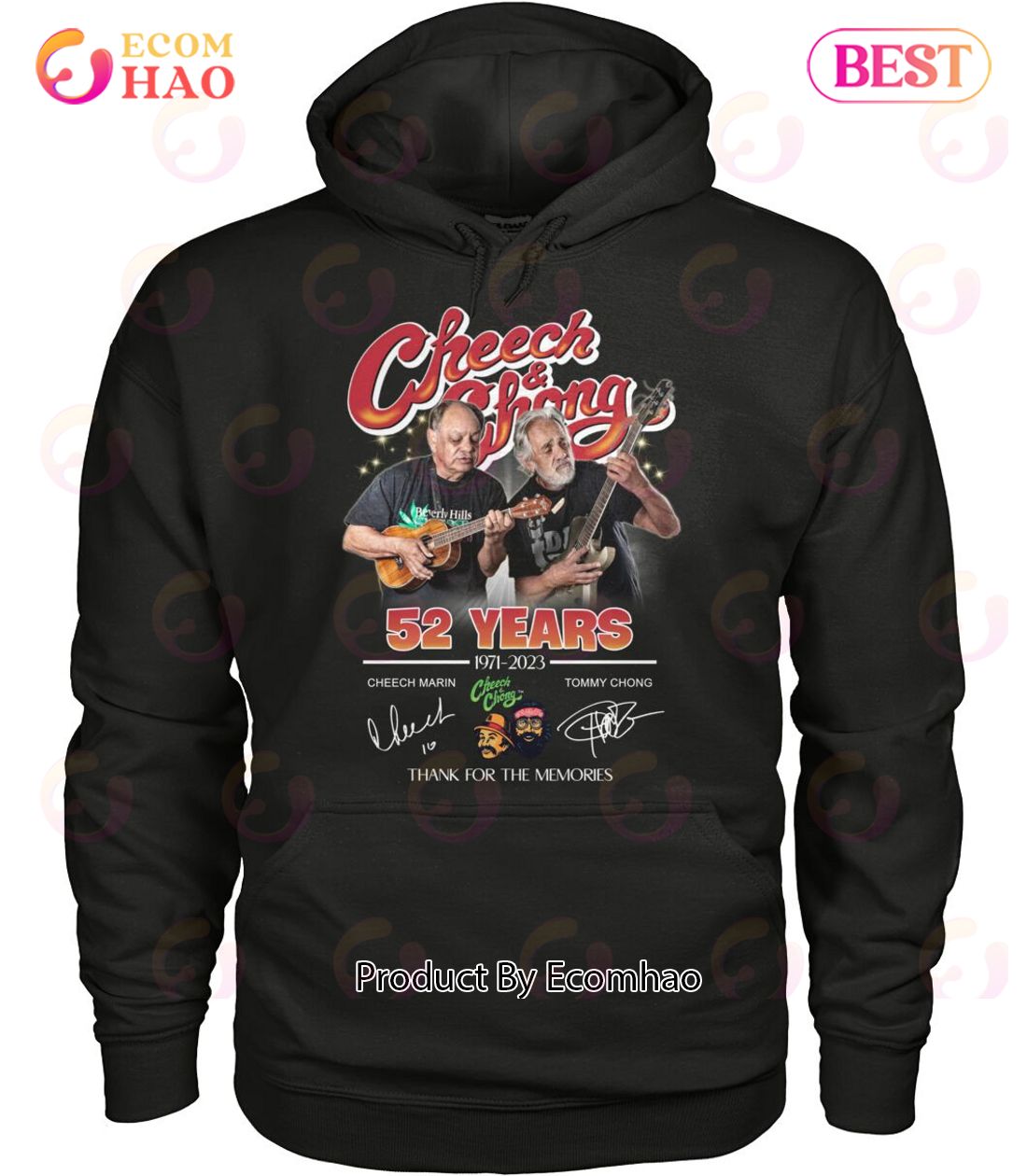 Cheech & Chong 52 Years 1971 – 2023 Thank For The Memories T-Shirt