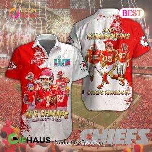 Super Bowl LVII AFC Champions Kansas City Chiefs Kingdom Hawaiian Shirt, Short Sleeve Shirt