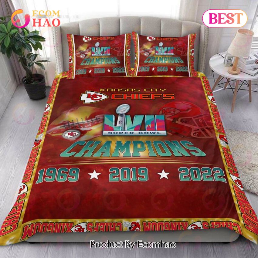 Kansas City Chiefs Champions Super Bowl LVII Bedding Set