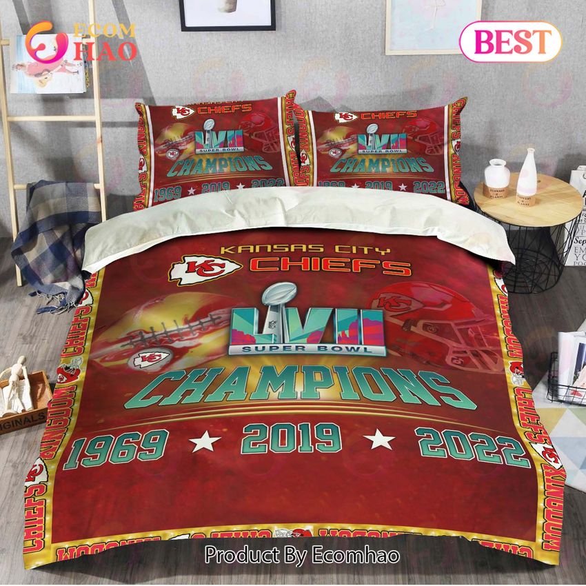 Kansas City Chiefs Champions Super Bowl LVII Bedding Set