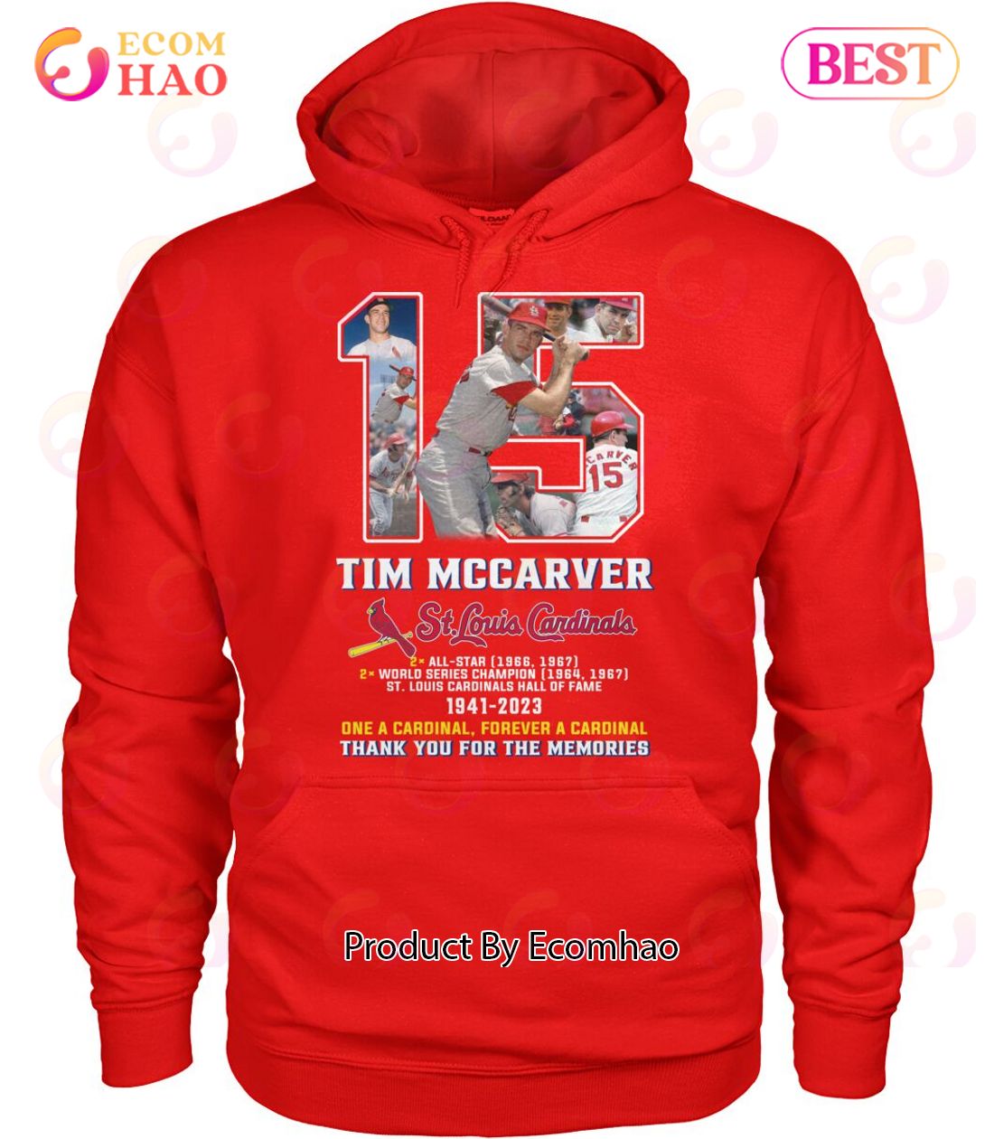 Tim Mccarver St. Louis Cardinals One A Cardinal, Forever A Cardinal Thank You For The Memories T-Shirt