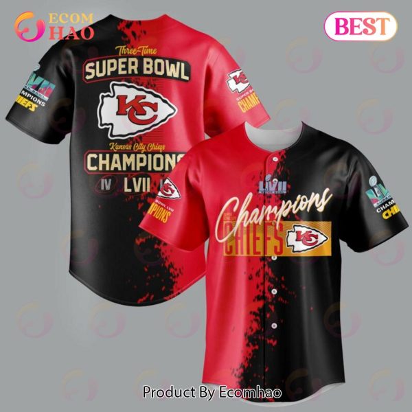 Champions Super Bowl LVII Kansas City Chiefs  Baseball Jersey