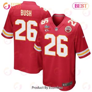 Deon Bush 26 Kansas City Chiefs Super Bowl LVII Champions 3 Stars Men Game Jersey – Red