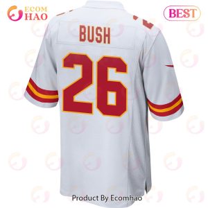 Deon Bush 26 Kansas City Chiefs Super Bowl LVII Champions 3 Stars Men Game Jersey – White