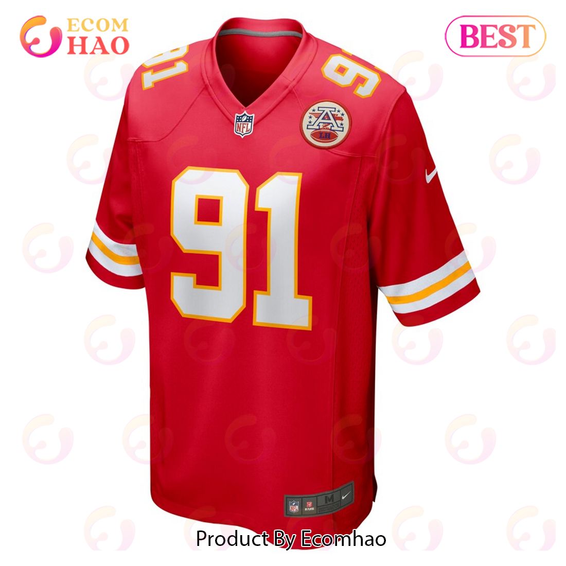 Derrick Nnadi Kansas City Chiefs Nike Game Jersey – Red Luxury Items