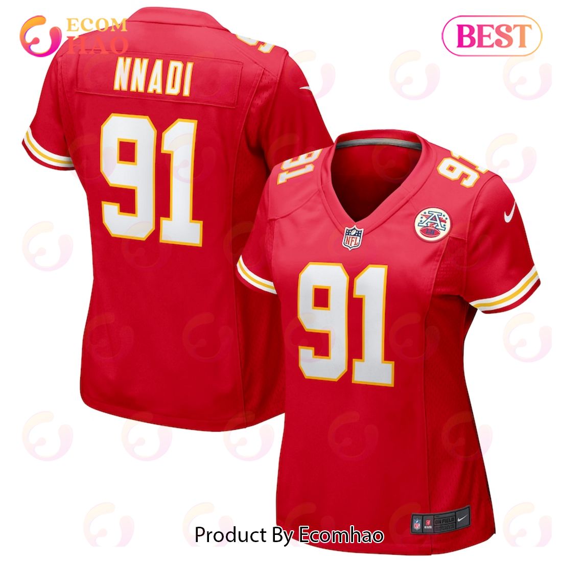 Derrick Nnadi Kansas City Chiefs Nike Women’s Game Jersey – Red Luxury Items